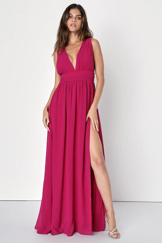Heavenly Hues Magenta Maxi Dress | Lulus