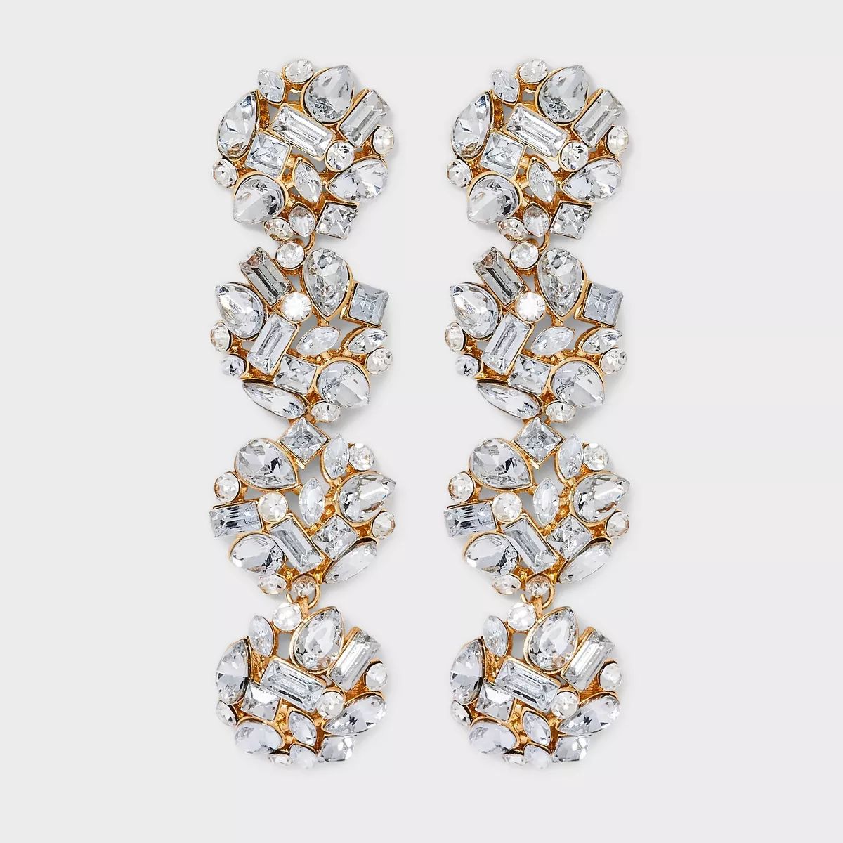 SUGARFIX by BaubleBar "Crystal Cluster" Statement Drop Earrings - Gold | Target