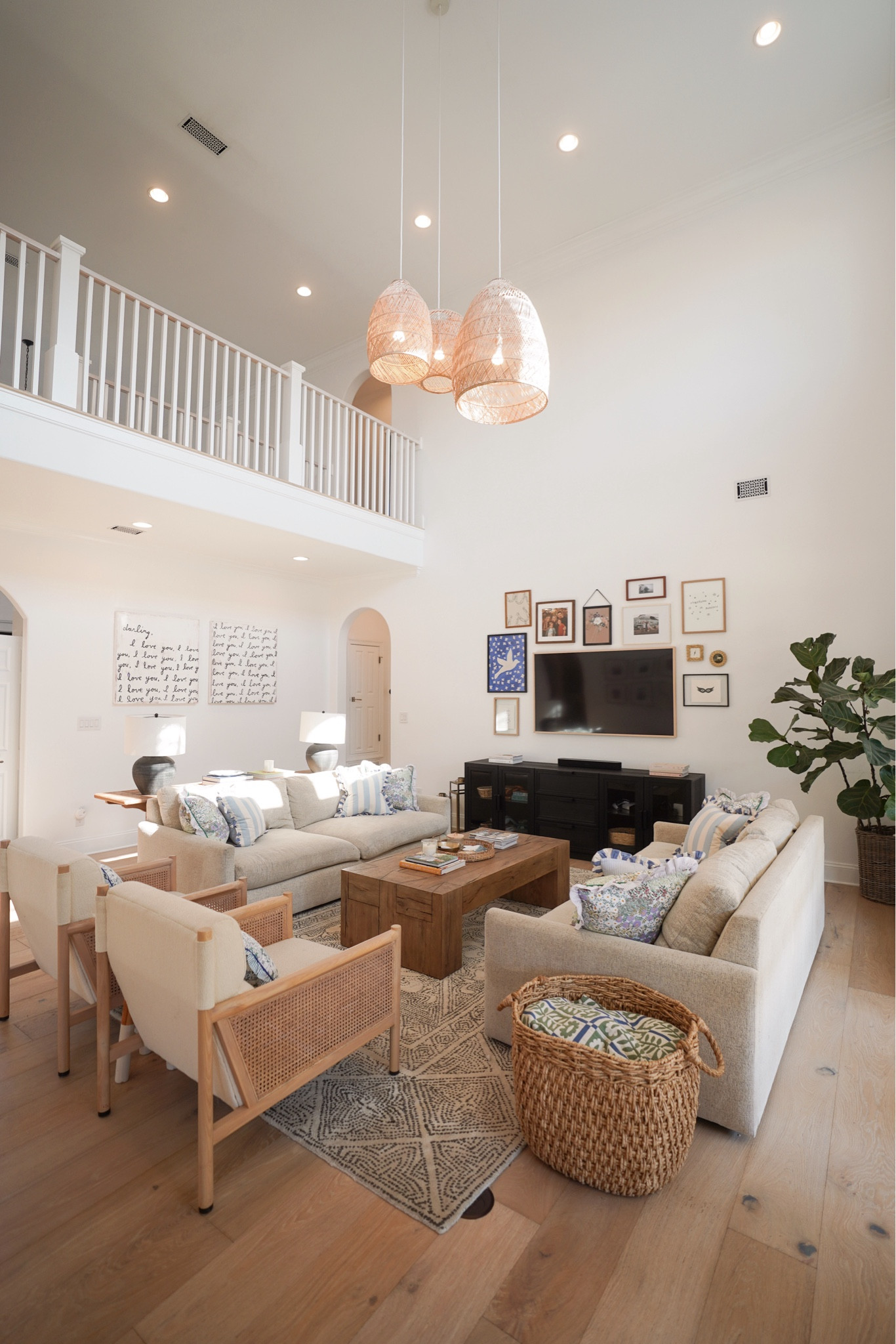 Our living room! Paint color is Chantilly Lace by Benjamin Moore 🤍

#LTKHome