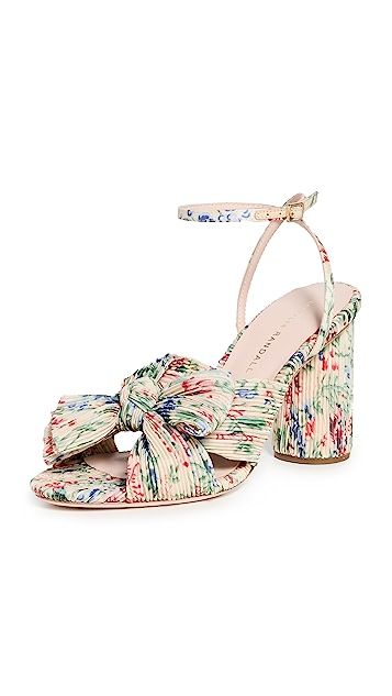 Camellia Pleated Bow Heels with Ankle Strap | Shopbop