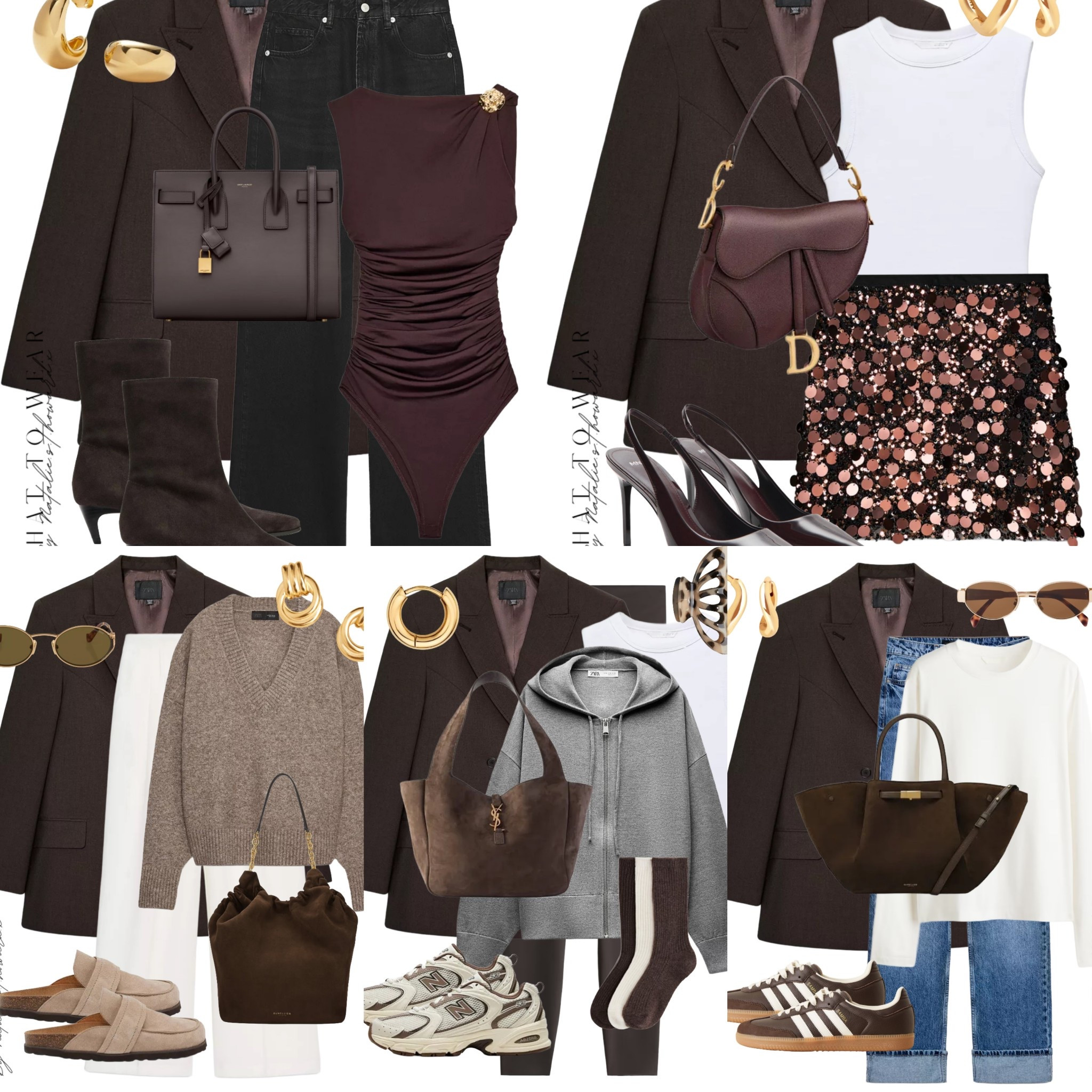 Styling a brown blazer for autumn. Lots of outfit ideas styling a brown blazer for dressed up occasions and it’s a sequin skirt or jeans and heeled boots and then everyday occasions with leggings and jeans and trainers 

#LTKstyletip #LTKuk #LTKautumn
