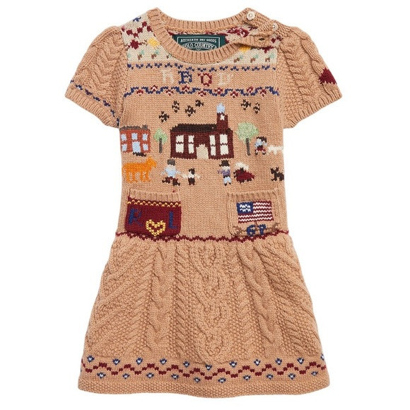 NWOT Ralph Lauren Intarsia Knit Wool Blend Dress! | Poshmark