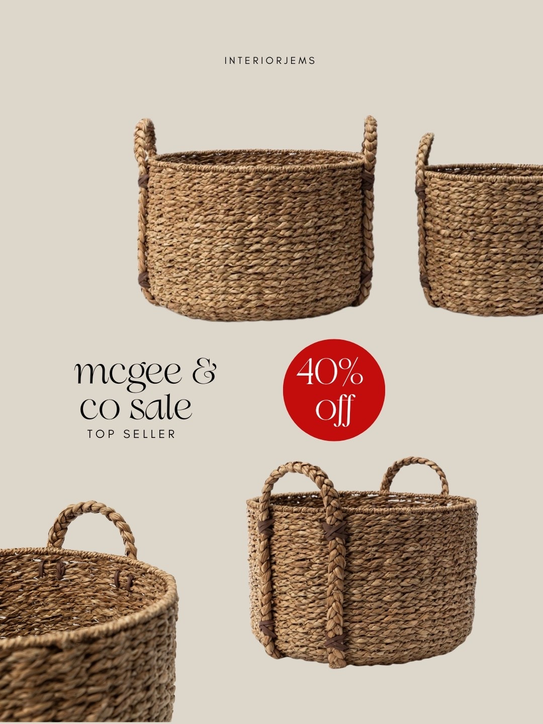 
Limited time sale McGee and Co 40% off two different size baskets. These would be perfect for your Christmas trees or all year round chemist, storage baskets from McGee and Co..

#LTKSaleAlert #LTKGiftGuide #LTKHome