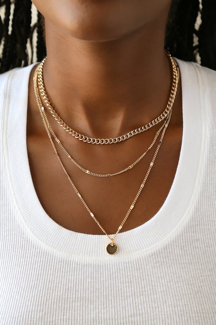 Three-Way Tie Gold Necklace Set | Lulus (US)