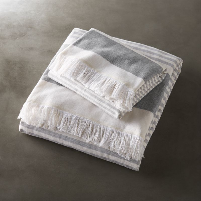 karla cement bath towels | CB2