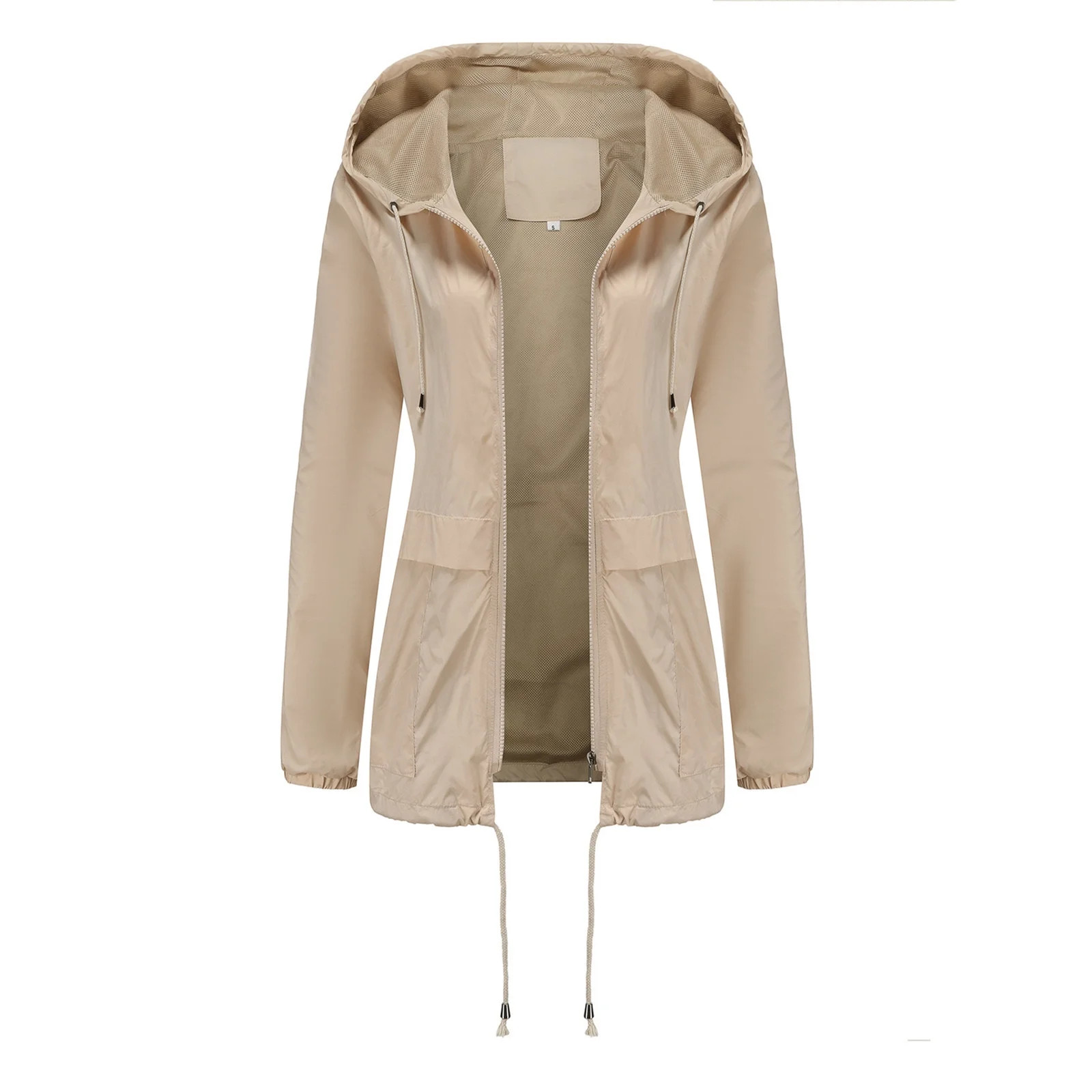 Time and Tru winter coats,jackets for women,womens fall fashion 2022,Beige,Women’s Solid Rain J... | Walmart (US)