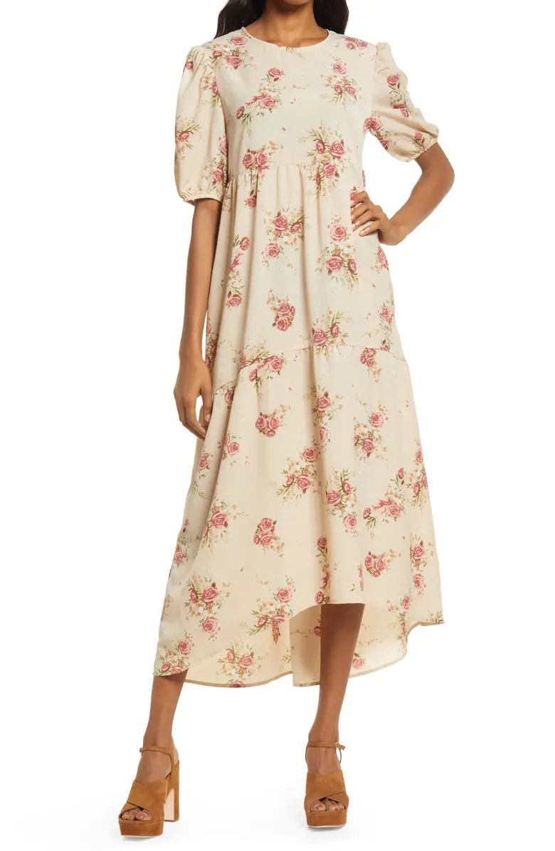 En Saison Floral Midi Dress | Nordstrom | Nordstrom