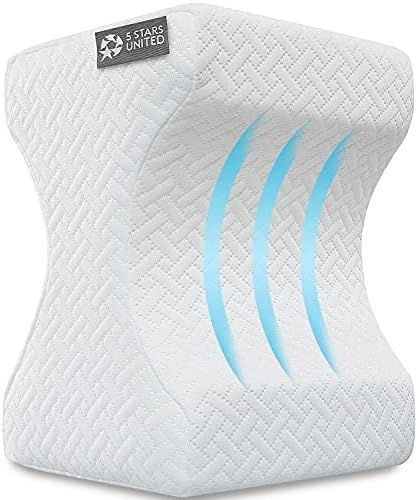 Knee Pillow for Side Sleepers - 100% Memory Foam Wedge Contour - Leg Pillows for Sleeping - Space... | Amazon (US)