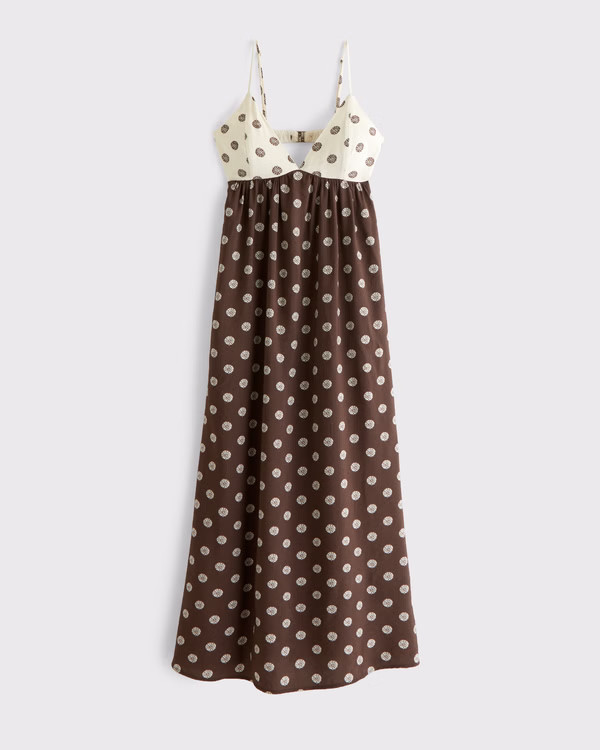 Bra-Free Clasp-Back Flowy Maxi Dress | Abercrombie & Fitch (US)