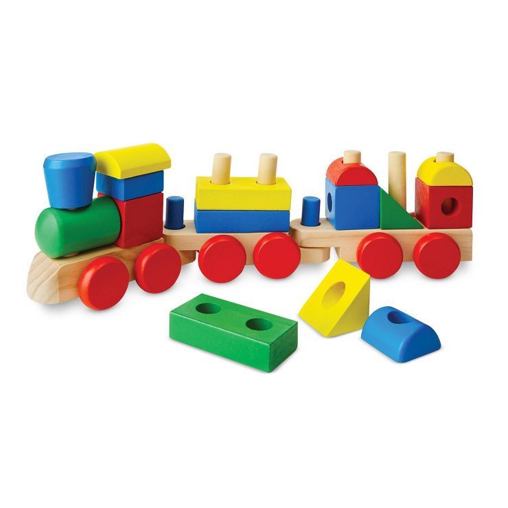 Melissa & Doug Stacking Train - Classic Wooden Toddler Toy (18pc) | Target