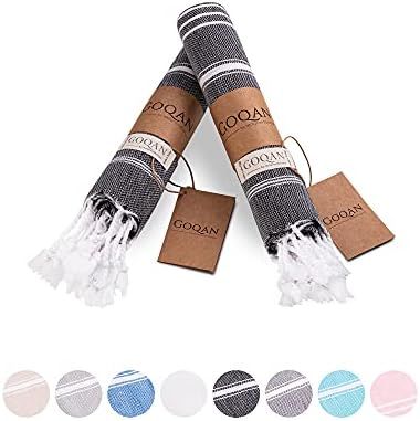 Goqan by realgrandbazaar Lucky Turkish Hand Towels Set of 2 - %100 Cotton, Pre Washed, Quick Dry,... | Amazon (US)