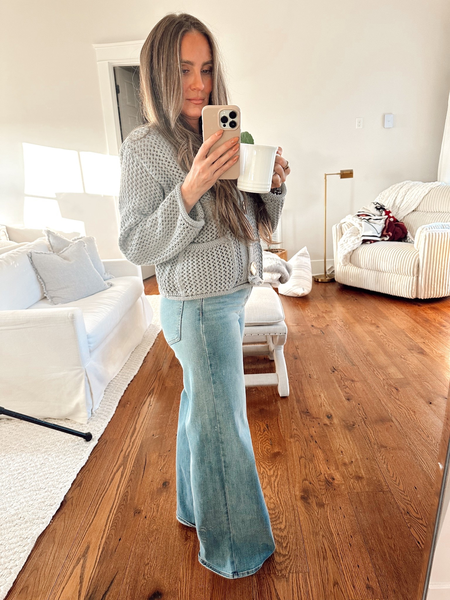 $28 target jeans are the perfect dupe for the popular mother wide leg jeans. Stretchy and super flattering. Size up, run small.

Dupes, dup jeans, stretchy jeans, wide jeans  

#LTKOver40 #LTKmomlife #LTKootd
