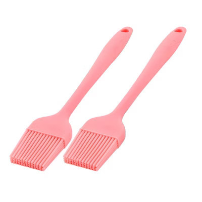 Unique Bargains Home Kitchen Silicone Cookie Cake Baking Tool Cream Oil Pastry Brush 2pcs Pink | Target
