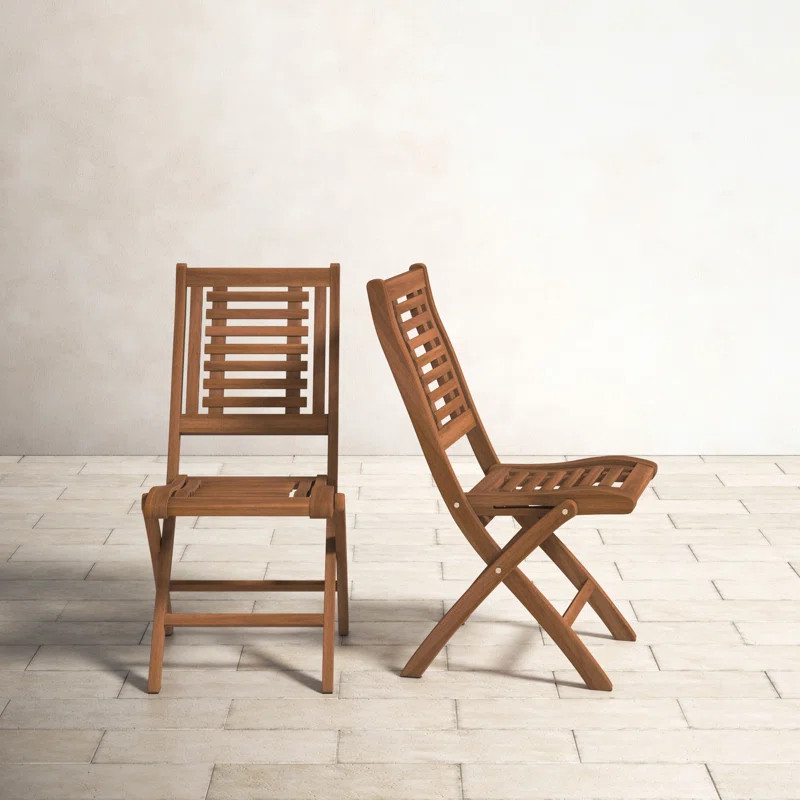 Fleur Eucalyptus Folding Patio Side Chair (Set of 2) | Wayfair North America