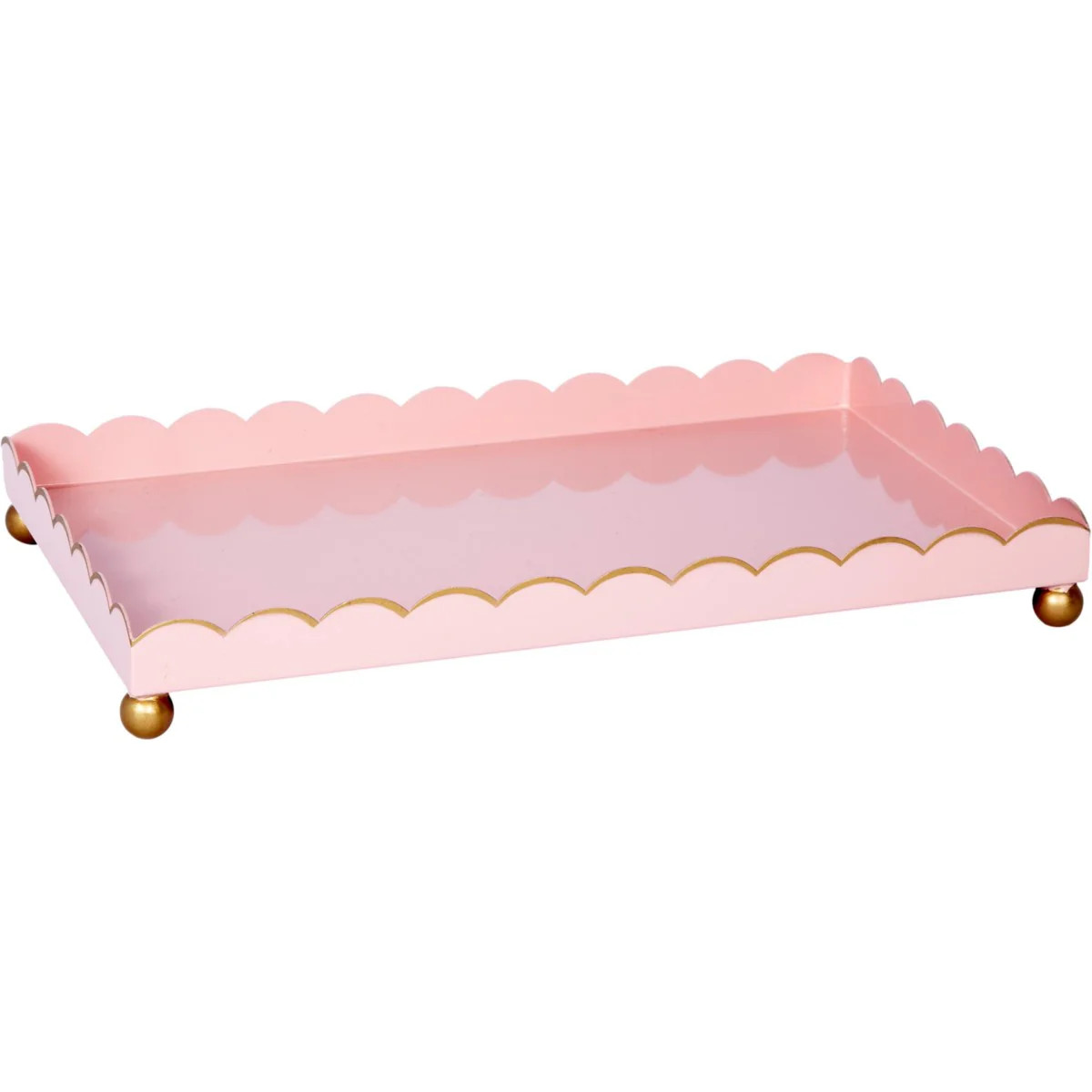 Scalloped Metal Tray, Rectangle | Biscuit Home