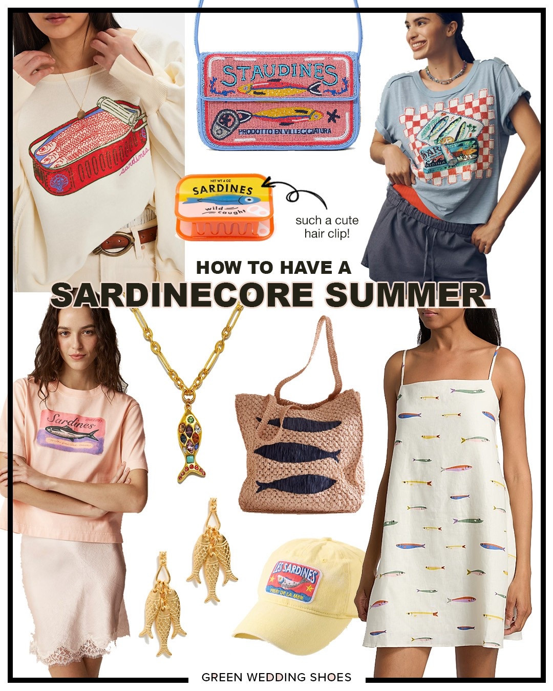 Everything you need for your sardinecore summer! Sardine shirts, sardine dresses, sardine necklaces and hair clips and a cute sardine purse! So many fun ways to incorporate this trend this summer!! 

#LTKSummerEdit #LTKSeasonal