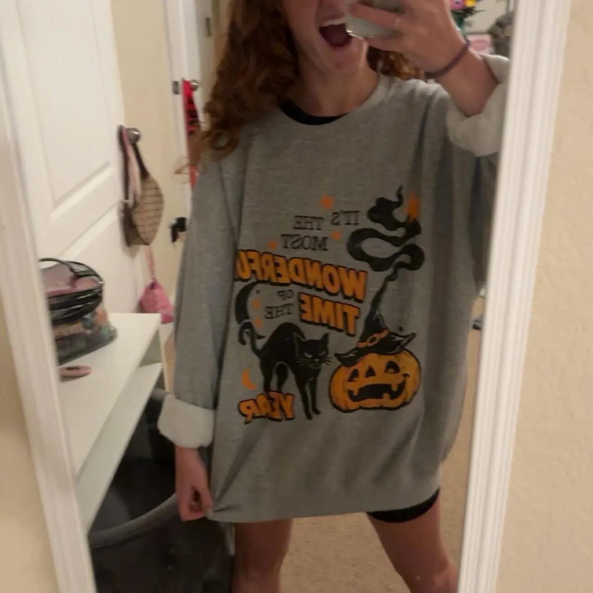 Vintage Halloween Sweatshirt UNISX Retro Halloween Crewneck 90s Spooky Black Cat Hoodie Witchy Pu... | Etsy (Global)