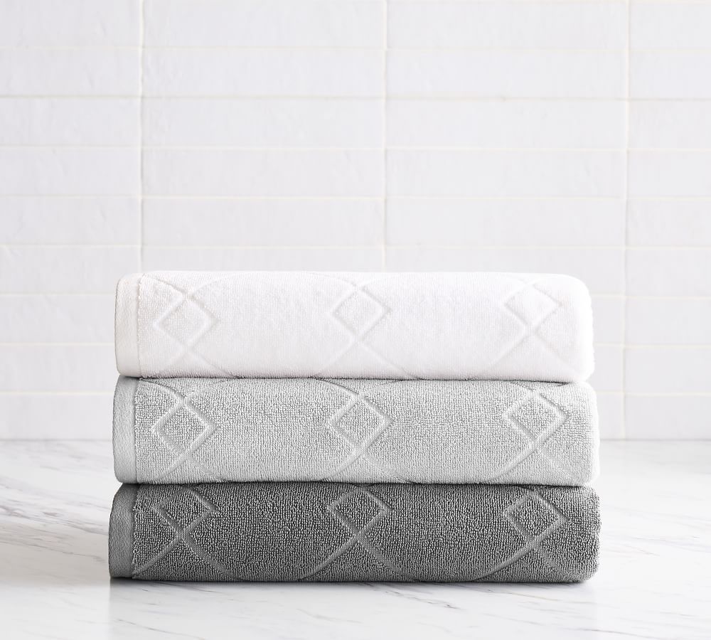 Easy Care Organic Sculpted Towels | Pottery Barn (US)