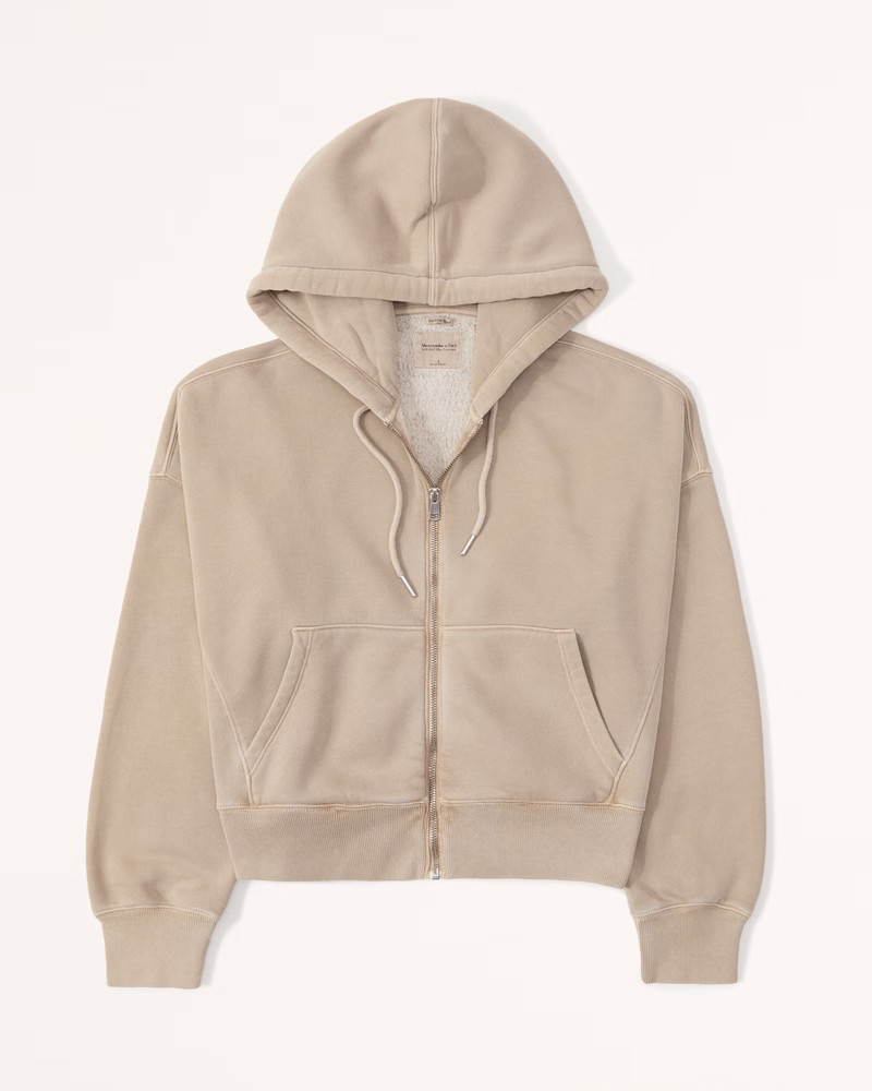 Essential Sunday Hooded Full-Zip | Abercrombie & Fitch (US)
