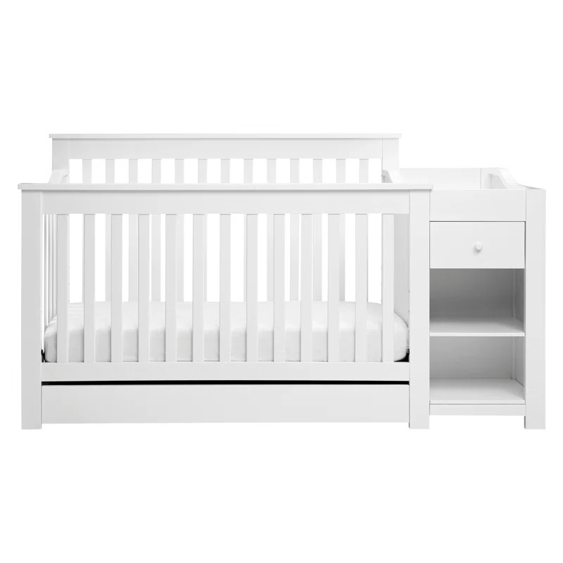 Piedmont 4-in-1 Convertible Crib and Changer with Storage | Wayfair North America
