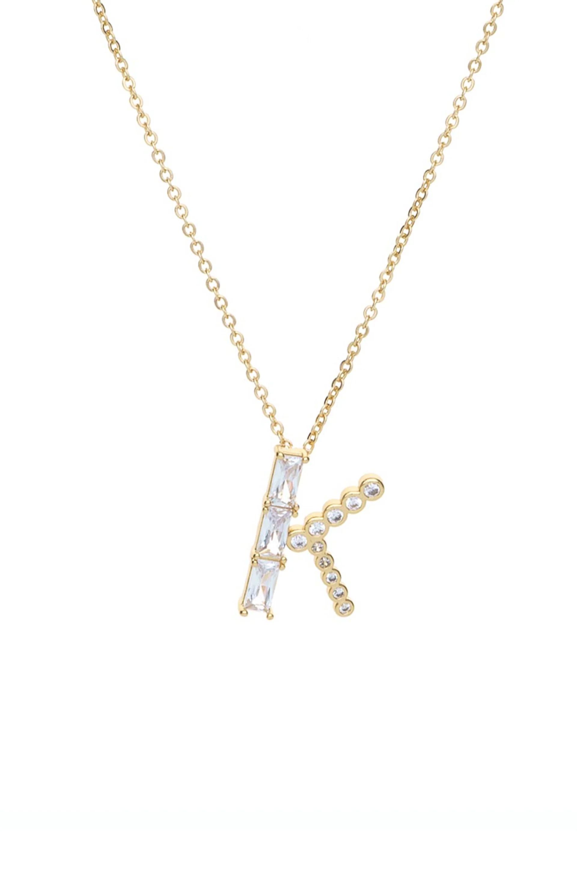 Mixed Crystal Initial 18k Gold Plated Necklace | Ettika