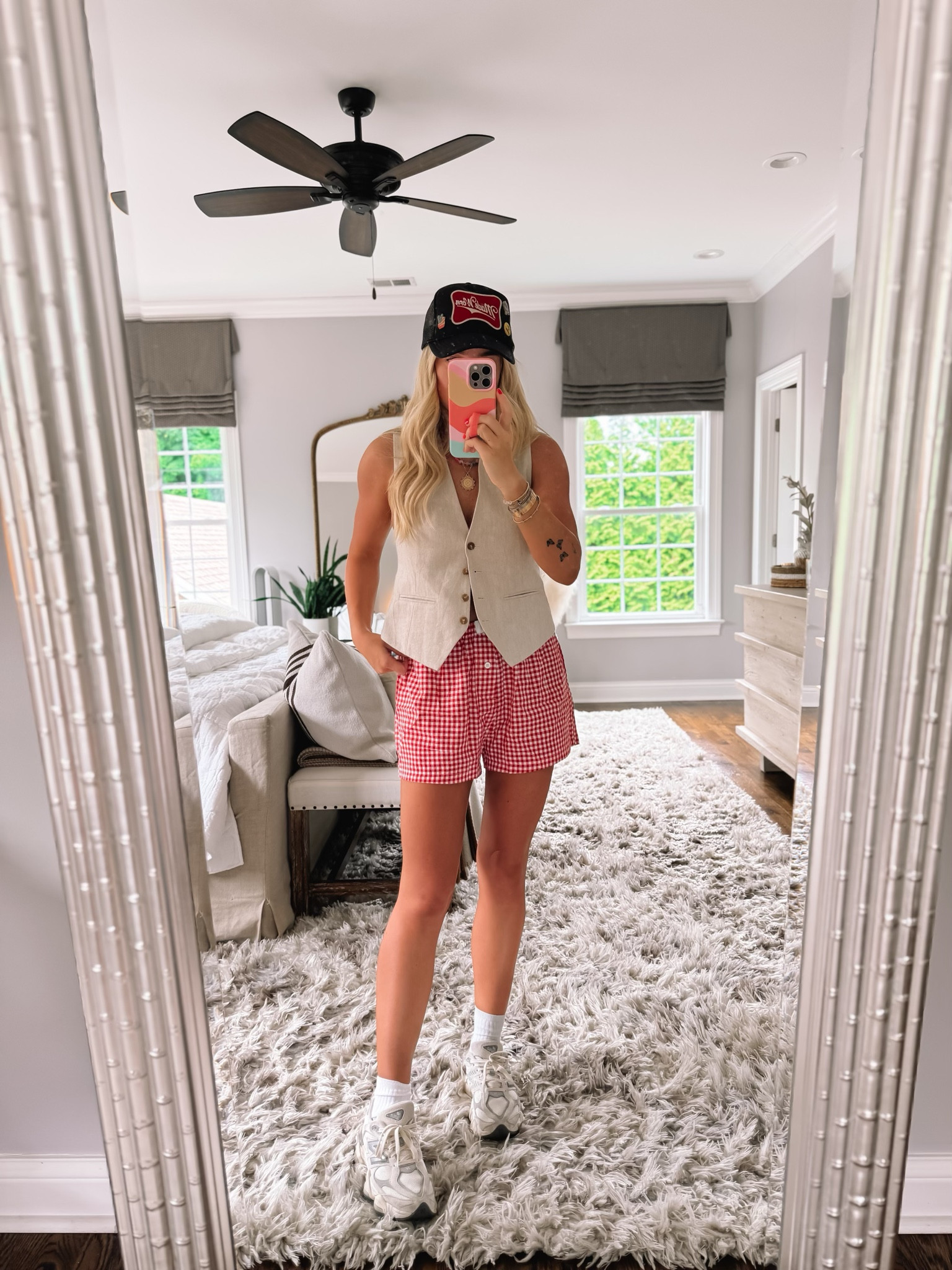 4th of July outfit inspo! 

4th of July, outfit inspo, red white and blue outfit, boxer shorts, vest 

#LTKfindsunder100 #LTKstyletip #LTKfindsunder50