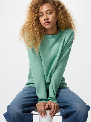 Women's Cashmere Sweater Green XS UNIQLO US | UNIQLO (US)