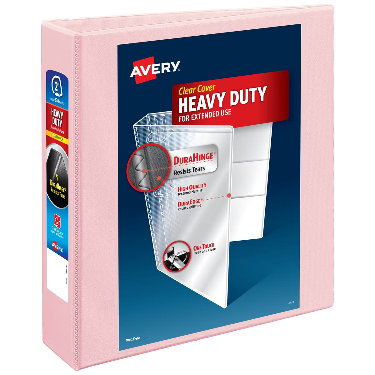 Avery 2" Heavy Duty View Ring Binder Blush | Target