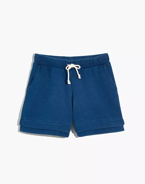 Indigo Terry Pull-On Shorts | Madewell