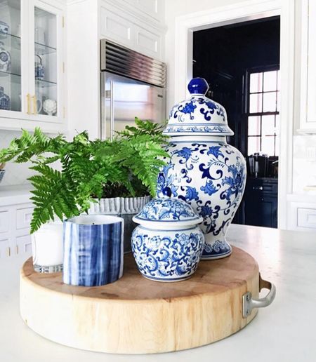 Kitchen counter blue and white decor

#LTKfindsunder50 #LTKhome #LTKfindsunder100