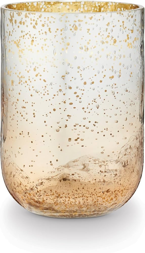 ILLUME Noble Holiday Balsam & Cedar Large Crackle Glass Candle | Amazon (US)