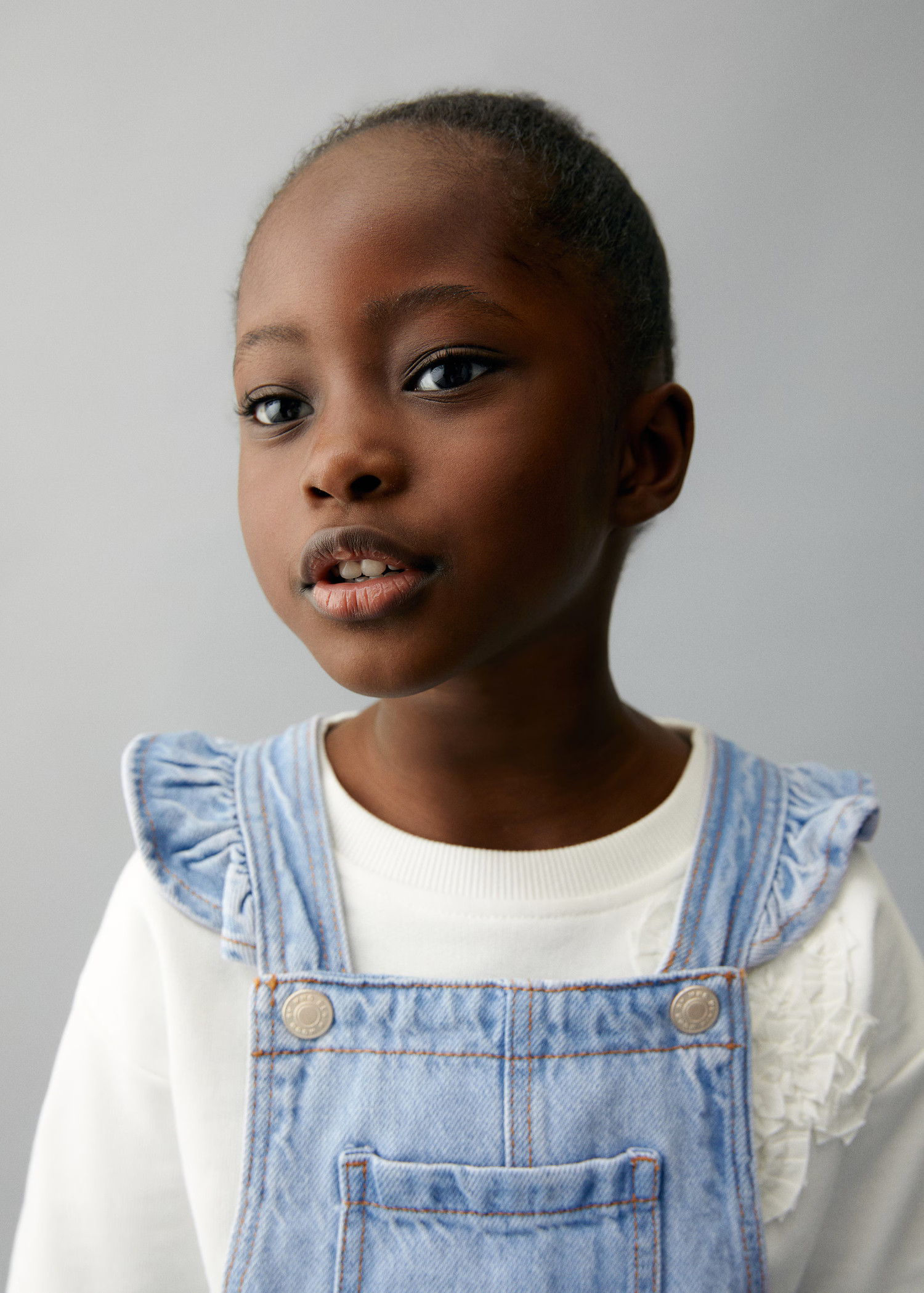 Ruffled denim pinafore | MANGO (US)