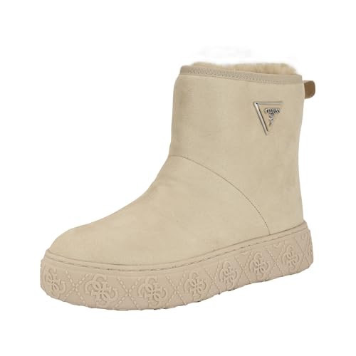 Guess Women's Unity Ankle Boot, Ivory 150, 6 | Amazon (US)