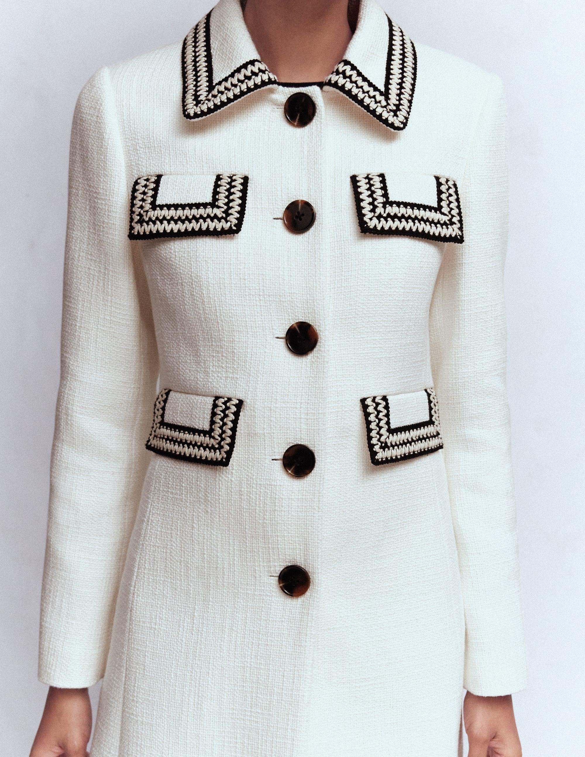 Pocket Detail Coat-Ivory | Boden (US)