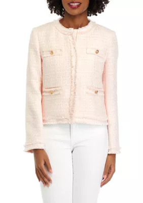 Crown & Ivy™ Women's Tweed Crop Jacket | Belk