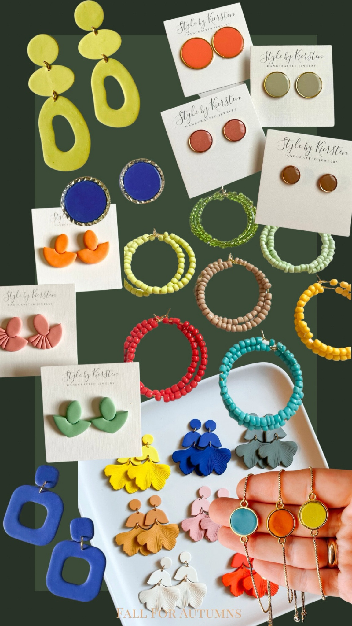 Etsy small business Saturday favorites for autumns, true autumn, hocautumn, color analysis, polymer jewelry, handmade jewelry, earrings, polymer clay jewelry, kingfisher, lime, warm navy, marine navy, rosewood, ochre, chartreuse, gift guide, gifts her her, gifts under $20, gifts under $25, teacher gifts, teen gifts, bead hoop earrings, circle stud earrings, gifts under $10

#LTKfindsunder50 #LTKGiftGuide #LTKstyletip