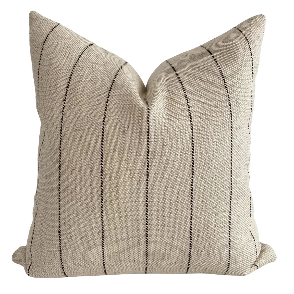 Antique Stripe | Brown Pillow Cover | Hackner Home (US)