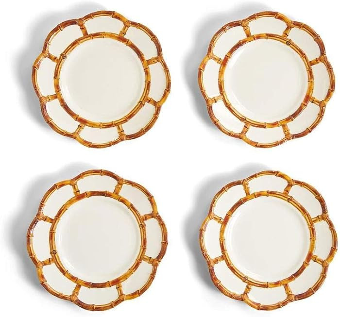 Two's Company Set of 4 Bamboo Touch Accent Plate | Amazon (US)