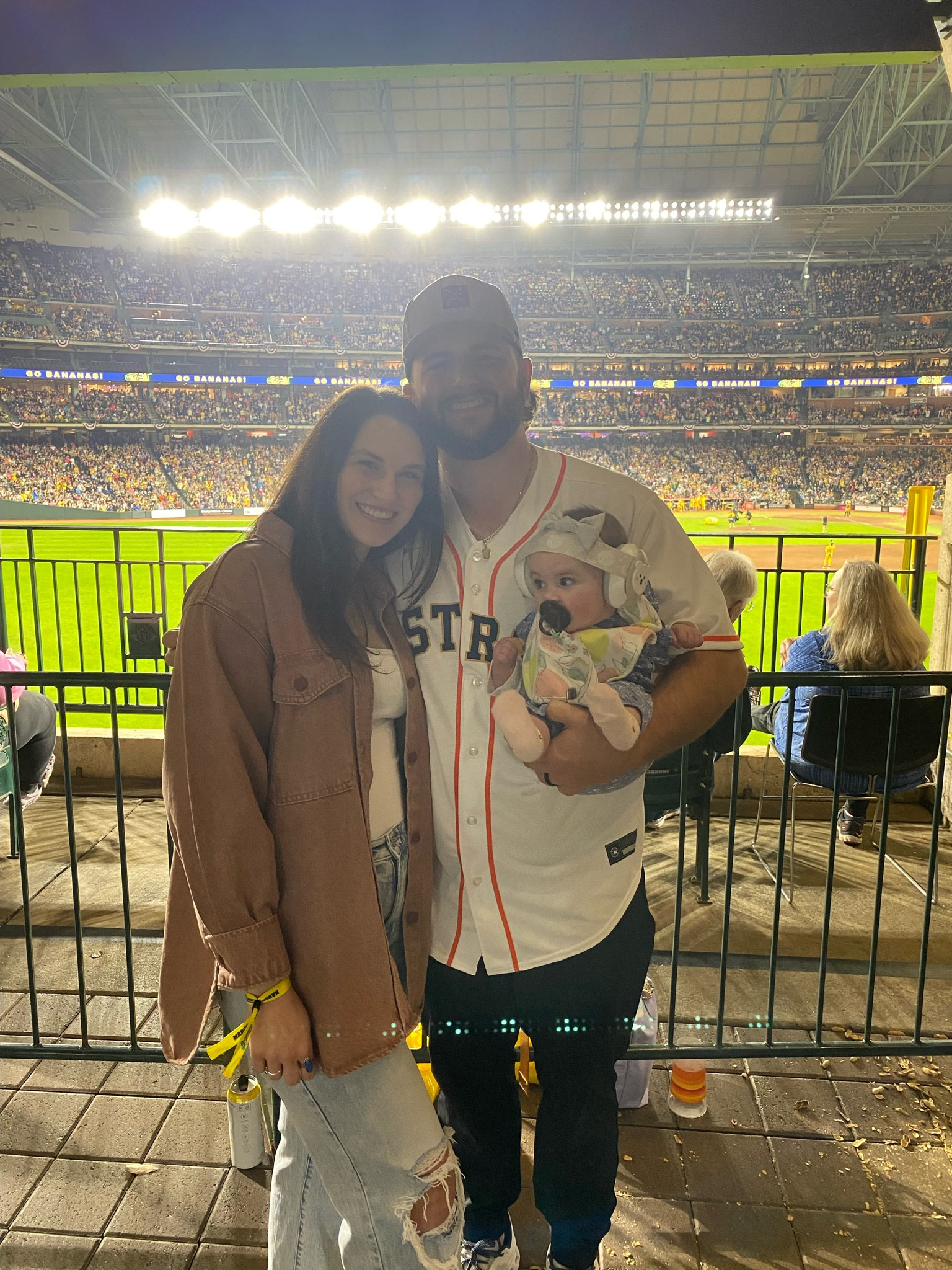 Comfy/Cute/EASY look for a ball game 🫶🏻 wearing my reg size Medium in the body suit and shacket, could have probably sized down in the shacket! Also linked our baby headphones! They're adjustable and come in a few diff colors 😍

#LTKsalealert #LTKfamily #LTKfindsunder50