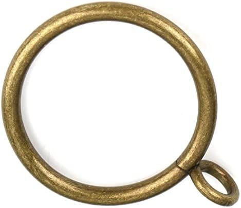 1 1/2-Inch Antique Brass Curtain Rings with Eyelets for Curtain Rods (Set of 30 PCS Curtain Rings... | Amazon (US)