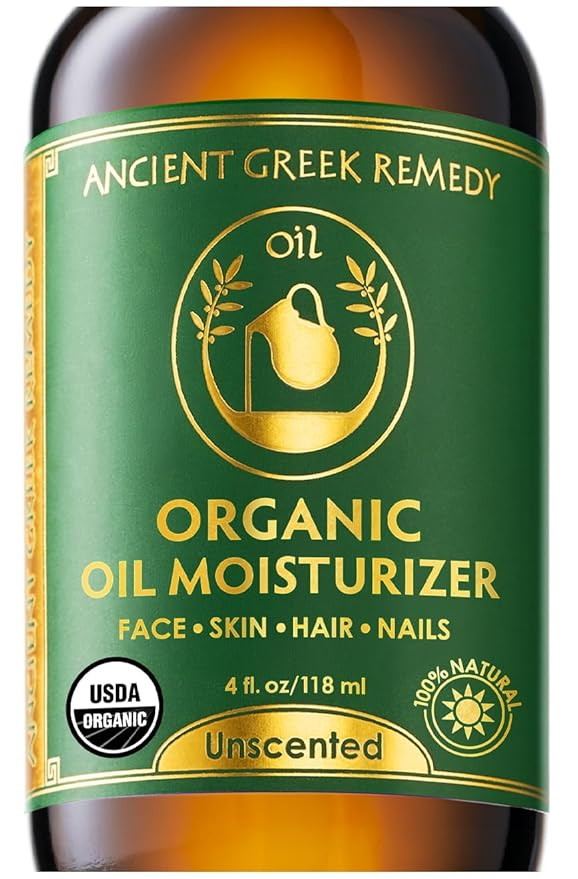 Organic Face & Body Oil for Dry Skin, Fragrance-Free Facial Moisturizer 4oz | Amazon (US)