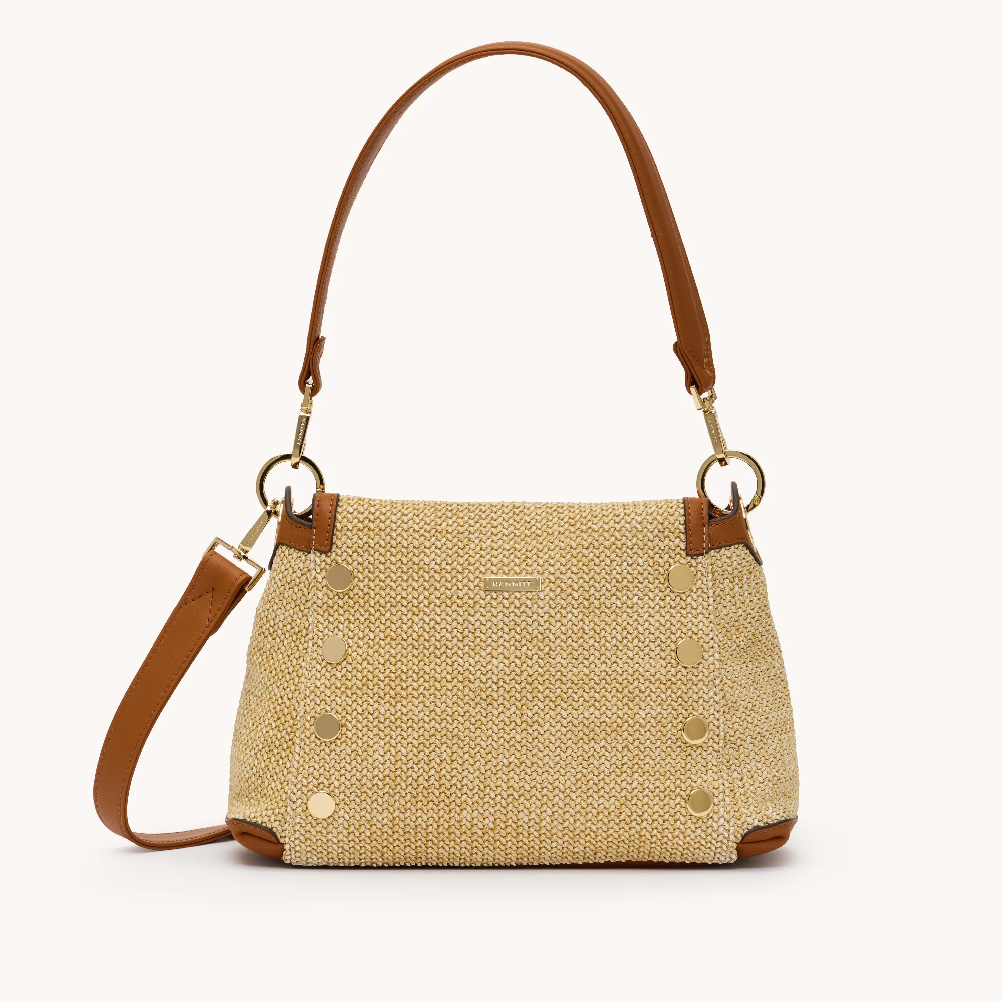 Bryant | Cocoa Raffia/Gold | Med 840220524395 | Hammitt (US)