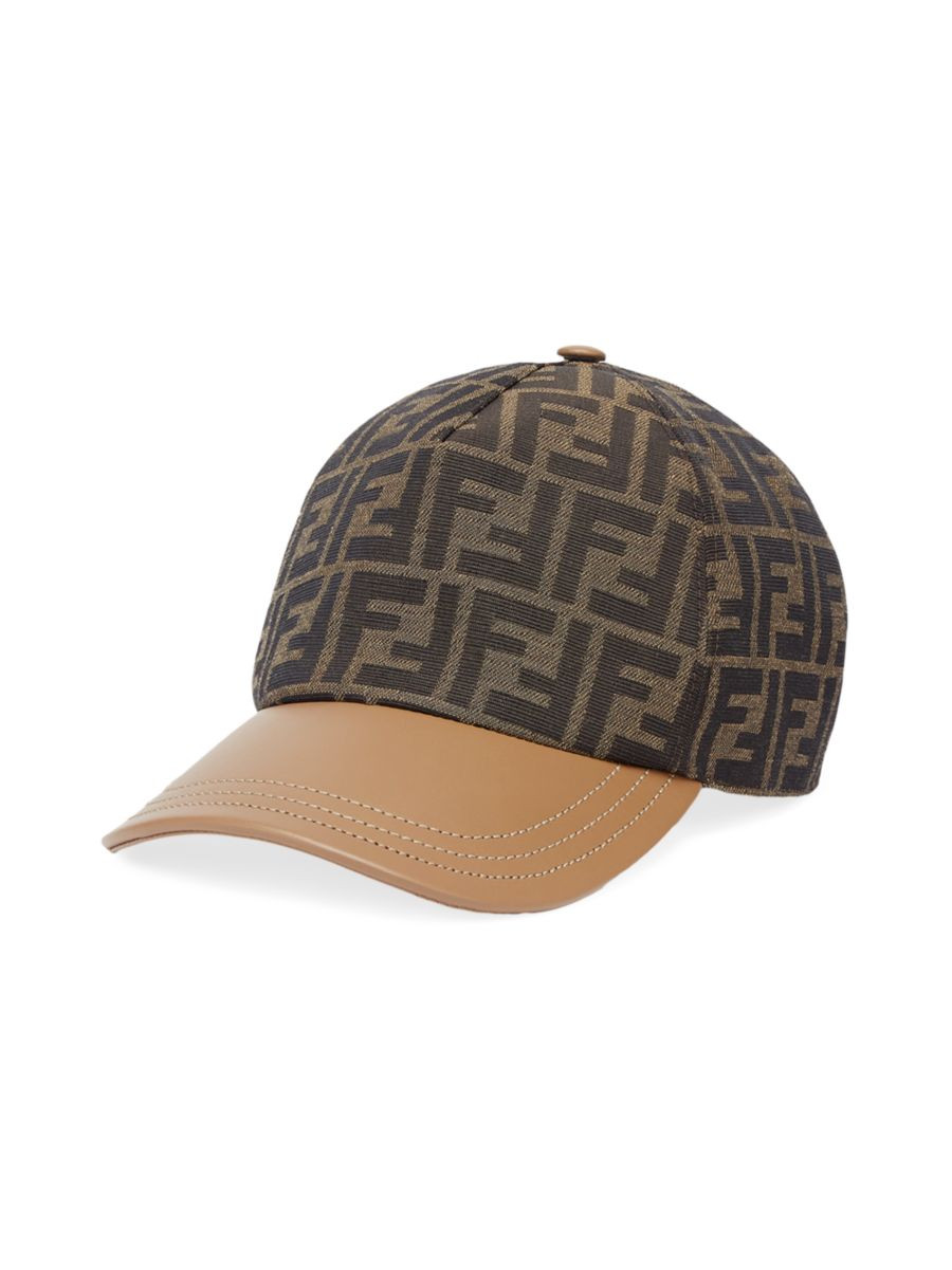 FF Logo Leather Baseball Hat | Saks Fifth Avenue