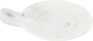 Creative Co-Op Large Marble Handle Dish, 6", White | Amazon (US)
