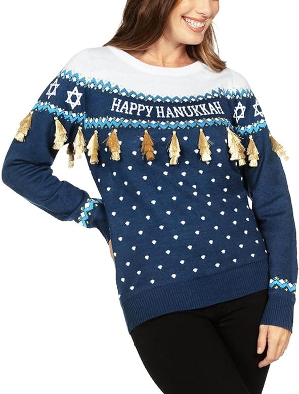Tipsy Elves Comfy Cute Women's Sweaters for Hanukkah Inspired by Classic Ugly Sweaters | Amazon (US)