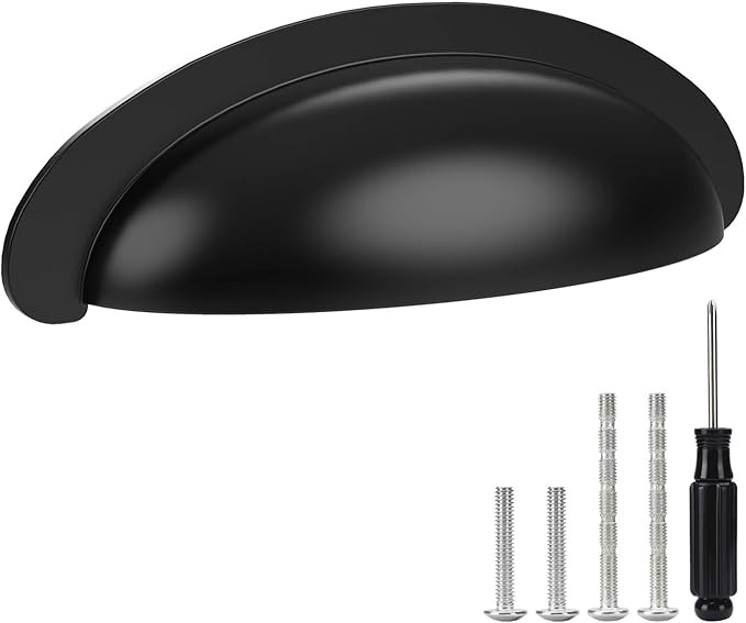 15 Pack Cabinet Handles - Voolan 3 Inch Hole Center Black Cabinet Pulls - Modern Euro Style Kitch... | Amazon (CA)