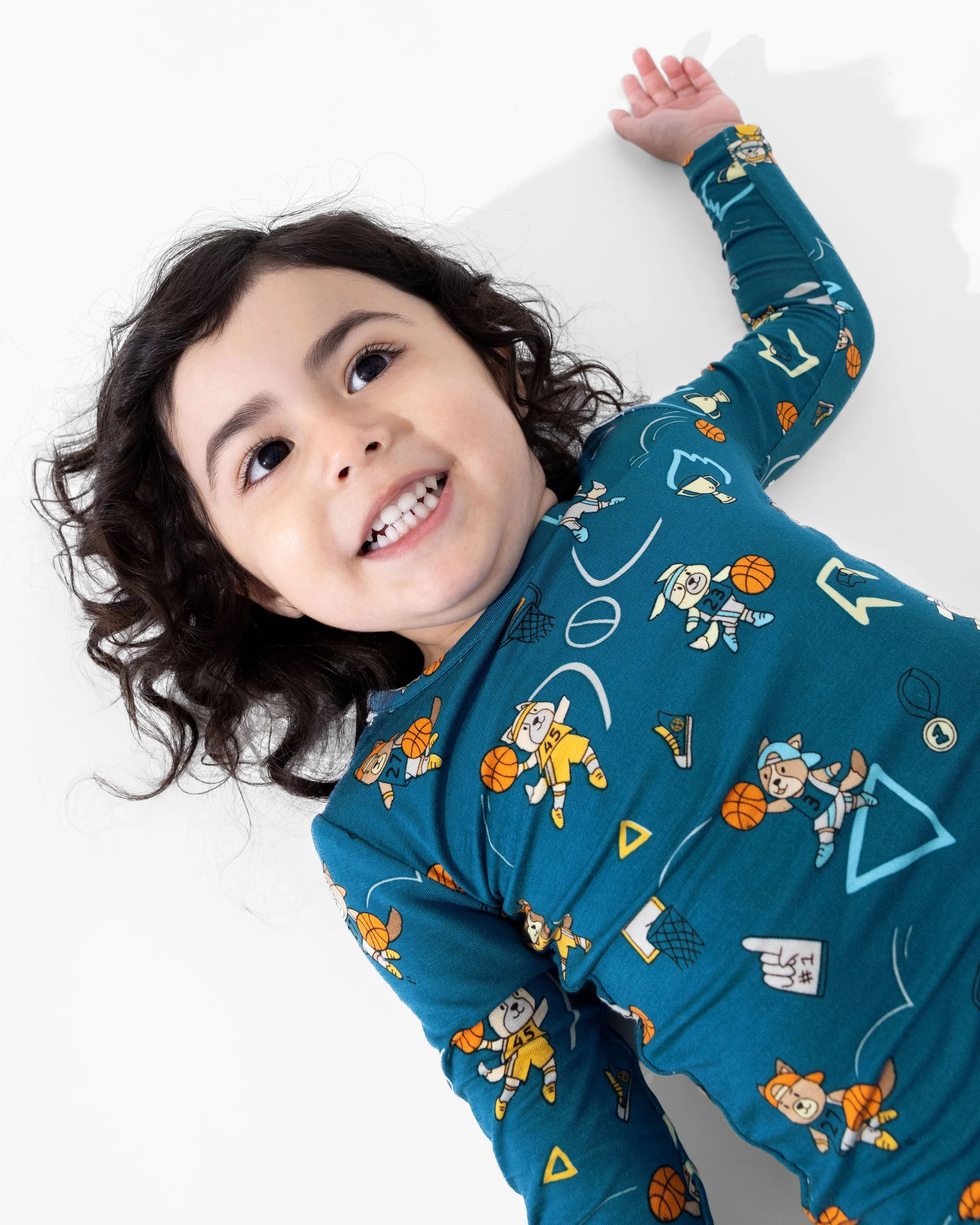 Basketball Pups Bamboo Kids Pajamas | Bellabu Bear
