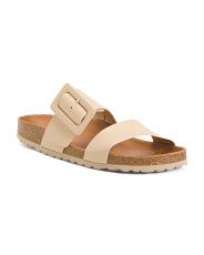 Made In Spain Leather Roxana Dual Band Buckle Sandals | Marshalls