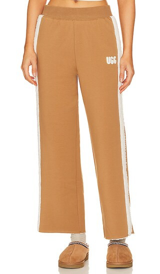 Myah Fleece Pant in Chestnut | Revolve Clothing (Global)