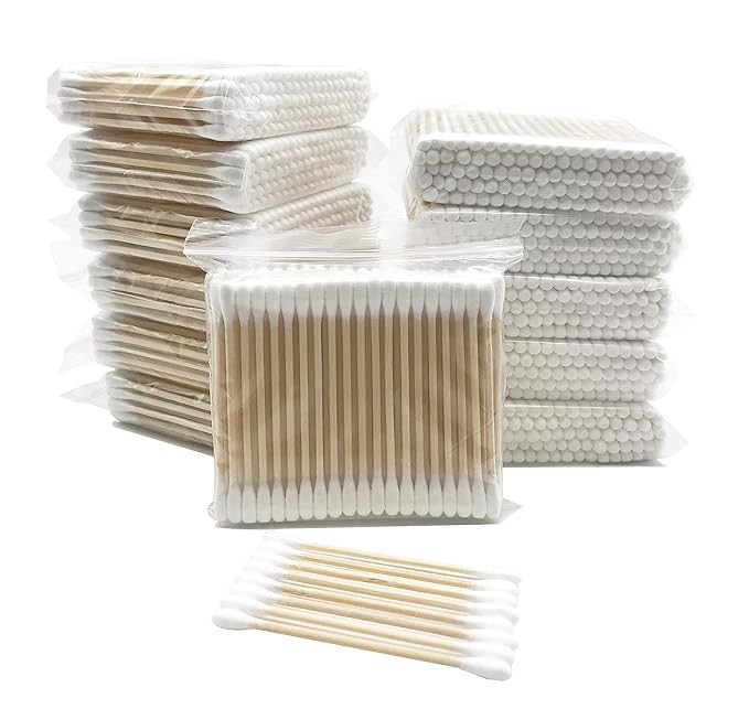 Cotton Swabs with Wooden Sticks/Biodegradable Cotton Buds 1200pcs | Amazon (US)